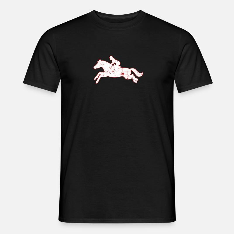 Pferd - Männer T-Shirt - Schwarz