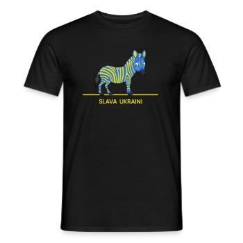 free ukraine slava ukraini stand with ukraine kiev - Men's T-Shirt - black - Front - AI Model Male 178 light (178cm)