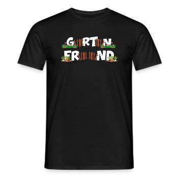 gartenfreund schrebergarten erntezeit gartenarbeit - Männer T-Shirt - Schwarz - Vorne - AI Model Male 178 light (178cm)