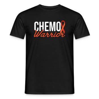 Chemo Warrior - Orange Bow - Men's T-Shirt - black - Front - AI Model Male 178 light (178cm)