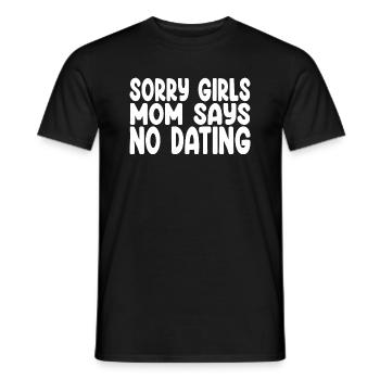 Désolé les filles maman dit pas de rencontres - Dicton drôle - T-shirt homme - noir - Devant - AI Model Male 178 light (178cm)