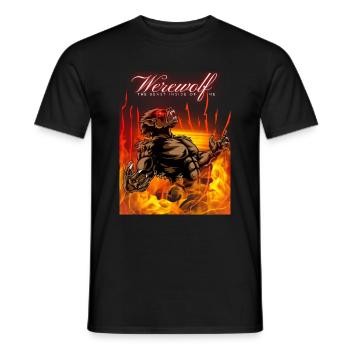 Werewolf Design - Men's T-Shirt - black - Front - AI Model Male 178 light (178cm)