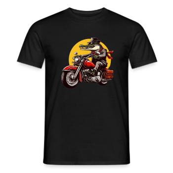 Moto Crocodile - T-shirt homme - noir - Devant - AI Model Male 178 light (178cm)