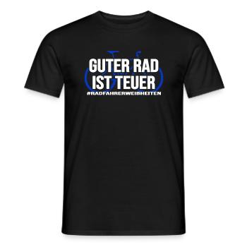 Fahrrad radlos Drahtesel sattelfest Bike radeln - Männer T-Shirt - Schwarz - Vorne - AI Model Male 178 light (178cm)