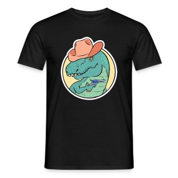Dinosaure T-Rex - T-shirt homme - noir - Devant - AI Model Male 178 light (178cm)