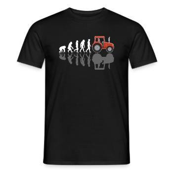 Tractor evolution farmer farmer farmer - Men's T-Shirt - black - Front - AI Model Male 178 light (178cm)