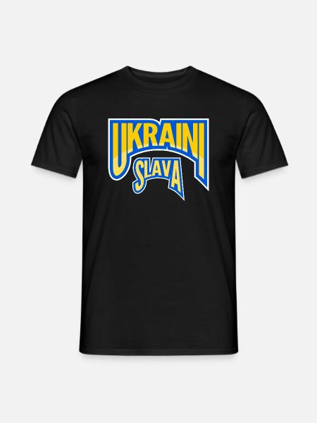Ukraine Slava Ukraini Frieden Gruß - Männer T-Shirt - Schwarz