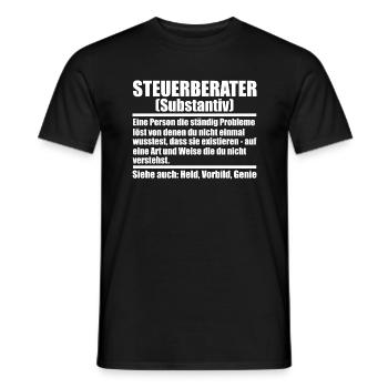 Steuerberater - Männer T-Shirt - Schwarz - Vorne - AI Model Male 178 light (178cm)