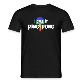 Ping-pong Tennis de table Joueur de tennis de table - T-shirt homme - noir - Devant - AI Model Male 178 light (178cm)