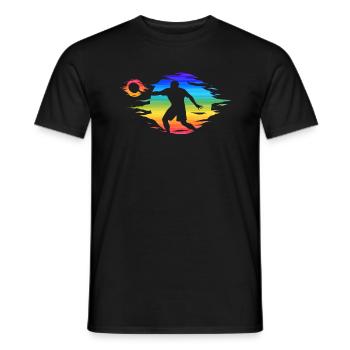 tischtennis schmetterball tischtennisspieler - Männer T-Shirt - Schwarz - Vorne - AI Model Male 178 light (178cm)