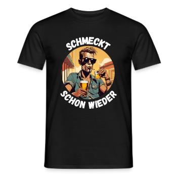 Schmeckt schon wieder das Bier - Männer T-Shirt - Schwarz - Vorne - AI Model Male 178 light (178cm)
