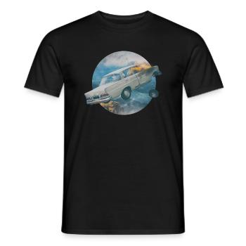 Vintage Stunt Crash Car - Men's T-Shirt - black - Front - AI Model Male 178 light (178cm)