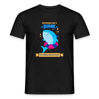 Schwimmen Lernen Swimming Like A Shark And - Männer T-Shirt - Schwarz - Vorne - AI Model Male 178 light (178cm)