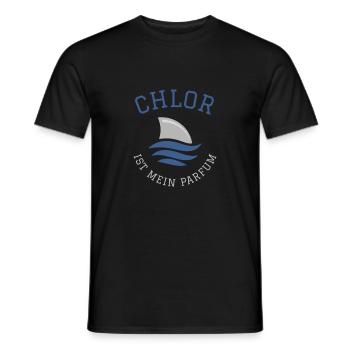 Schwimmen Spruch Lustig Chlor Ist Mein Parfum - Männer T-Shirt - Schwarz - Vorne - AI Model Male 178 light (178cm)