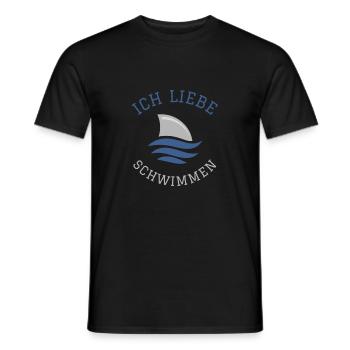 Schwimmen Spruch Lustig Ich Liebe Schwimmen - Männer T-Shirt - Schwarz - Vorne - AI Model Male 178 light (178cm)