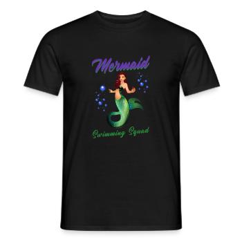 Meerjungfrauen Schwimmen Spruch Mermaid Swimming - Männer T-Shirt - Schwarz - Vorne - AI Model Male 178 light (178cm)