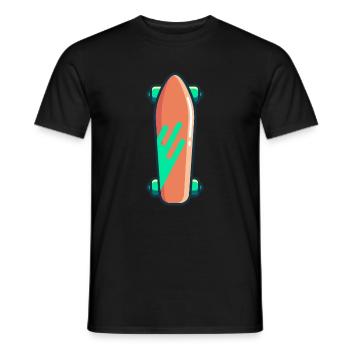 Skateboarder Retro Skateboard Vintage - Männer T-Shirt - Schwarz - Vorne - AI Model Male 178 light (178cm)
