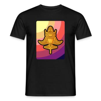 Ancient Astronaut Theory Quimbaya Airplane - Men's T-Shirt - black - Front - AI Model Male 178 light (178cm)