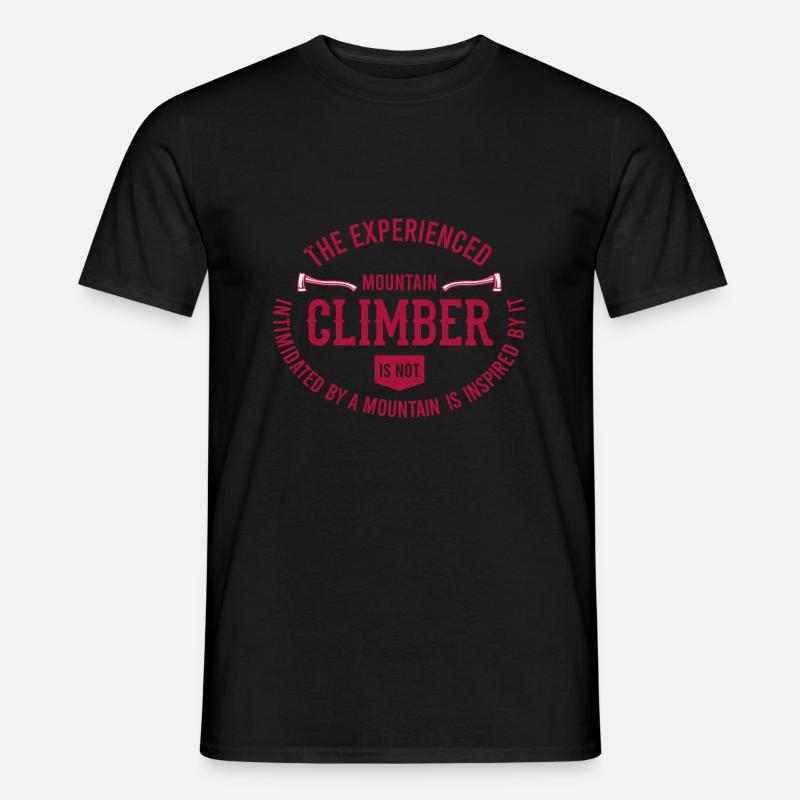Bergsteiger Sprüche The Experienced Mountain - Männer T-Shirt - Schwarz