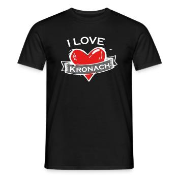 Kronach - Ich liebe Stadtnamen in Tattoo Stil - Männer T-Shirt - Schwarz - Vorne - AI Model Male 178 light (178cm)