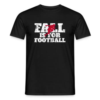American Football Spieler Fall Is For Football - Männer T-Shirt - Schwarz - Vorne - AI Model Male 178 light (178cm)