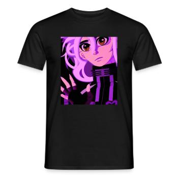 Goth Anime Vaporwave Sexy Goth Girl - Men's T-Shirt - black - Front - AI Model Male 178 light (178cm)