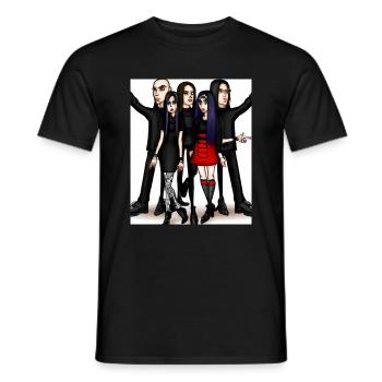 Corporate Goth Gothic Clique Friends - Men's T-Shirt - black - Front - AI Model Male 178 light (178cm)