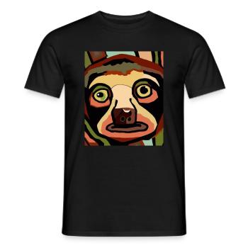 Portrait paresseux Drôle de cubisme - T-shirt homme - noir - Devant - AI Model Male 178 light (178cm)