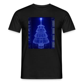 Weihnachten Weihnachtsbaum Schematic Blaupause - Männer T-Shirt - Schwarz - Vorne - AI Model Male 178 light (178cm)