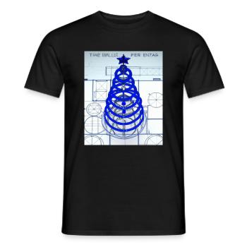 Weihnachten Weihnachtsbaum Schematic Blaupause - Männer T-Shirt - Schwarz - Vorne - AI Model Male 178 light (178cm)