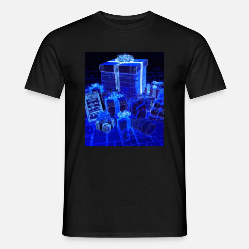 Christmas Christmas Tree Schematic Blueprint - Men's T-Shirt - black