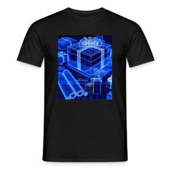 Plan schématique de l’arbre de Noël - T-shirt homme - noir - Devant - AI Model Male 178 light (178cm)