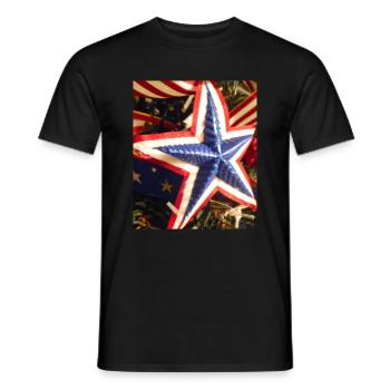 Amerikanisches Weihnachten Weihnachtsstern - Männer T-Shirt - Schwarz - Vorne - AI Model Male 178 light (178cm)