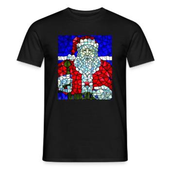 Fenêtres de l’église du Père Noël de Noël - T-shirt homme - noir - Devant - AI Model Male 178 light (178cm)
