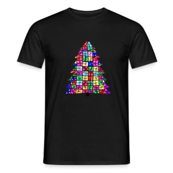 Arbres de Noël Fenêtres de l’église - T-shirt homme - noir - Devant - AI Model Male 178 light (178cm)