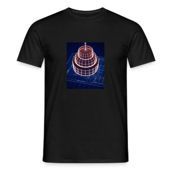 Cake Blueprint Pastry Chef Cake Baking - T-shirt uomo - nero - Fronte - AI Model Male 178 light (178cm)
