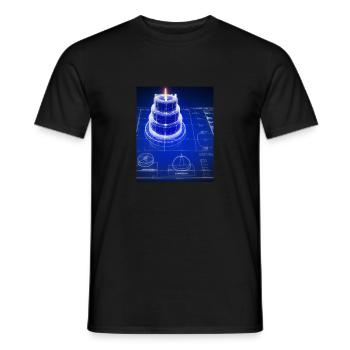 Cake Blueprint Pastry Chef Cake Baking - T-shirt uomo - nero - Fronte - AI Model Male 178 light (178cm)