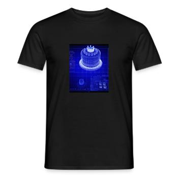 Cake Blueprint Pastry Chef Cake Baking - T-shirt uomo - nero - Fronte - AI Model Male 178 light (178cm)