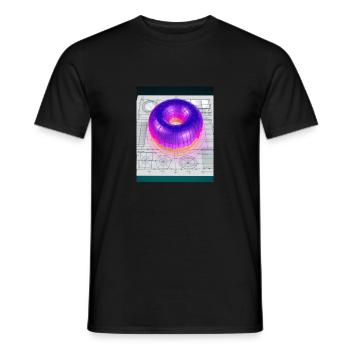 Donut Blueprint Chef Pâtissier Gâteau Cuisson - T-shirt homme - noir - Devant - AI Model Male 178 light (178cm)