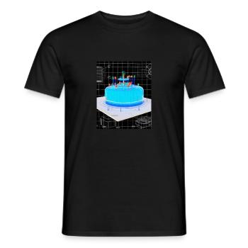 Cake Blueprint Pastry Chef Cake Baking - T-shirt uomo - nero - Fronte - AI Model Male 178 light (178cm)