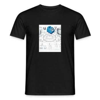 Accessoires de cuisson Tartes Blueprint Chef Pâtissier Gâteau - T-shirt homme - noir - Devant - AI Model Male 178 light (178cm)