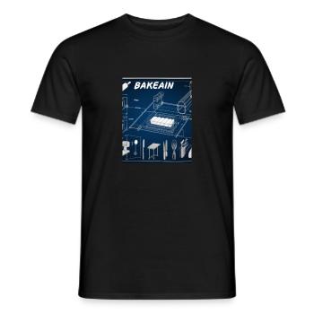 Accessoires de cuisson Tartes Blueprint Chef Pâtissier Gâteau - T-shirt homme - noir - Devant - AI Model Male 178 light (178cm)