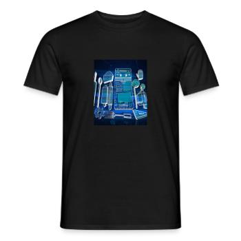 Accessoires de cuisson Tartes Blueprint Chef Pâtissier Gâteau - T-shirt homme - noir - Devant - AI Model Male 178 light (178cm)