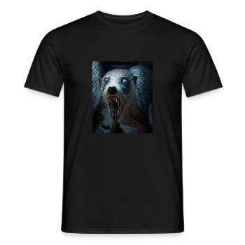 Creepy Otter Creature Spooky Zombie Otter - Men's T-Shirt - black - Front - AI Model Male 178 light (178cm)