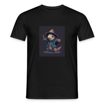 Poisson Mexicain Marche Kawaii Dabbing Mexicain - T-shirt homme - noir - Devant - AI Model Male 178 light (178cm)