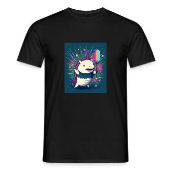 Cinco De Mayo Pinata Party Cute Axolotl Pinata - T-shirt homme - noir - Devant - AI Model Male 178 light (178cm)