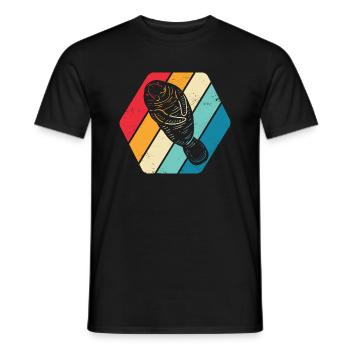 Lamantin Sirenia Mer Rétro Mer - T-shirt homme - noir - Devant - AI Model Male 178 light (178cm)