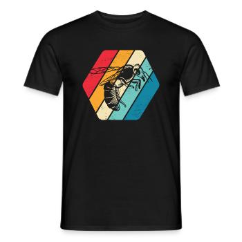 Hornisse Wespe Insekt Natur Retro - Männer T-Shirt - Schwarz - Vorne - AI Model Male 178 light (178cm)
