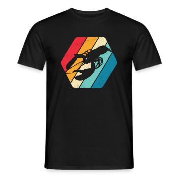 Homard Crabe Homard Ocean Sea Retro - T-shirt homme - noir - Devant - AI Model Male 178 light (178cm)