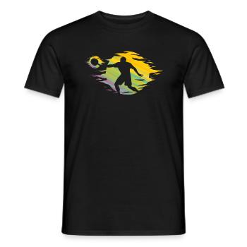Tennis de table Ping-pong Tennis de table Batte en feu - T-shirt homme - noir - Devant - AI Model Male 178 light (178cm)